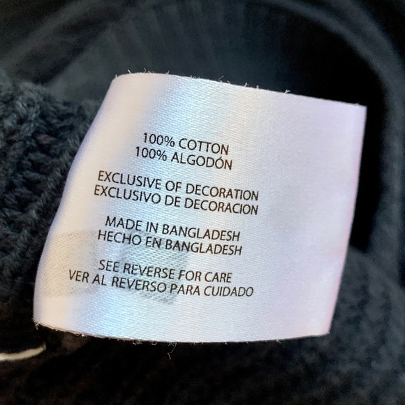 GAP Women’s Oversized Black Button-Front Woven Cotton Knit Cardigan Sweater Soft - Picture 13 of 13